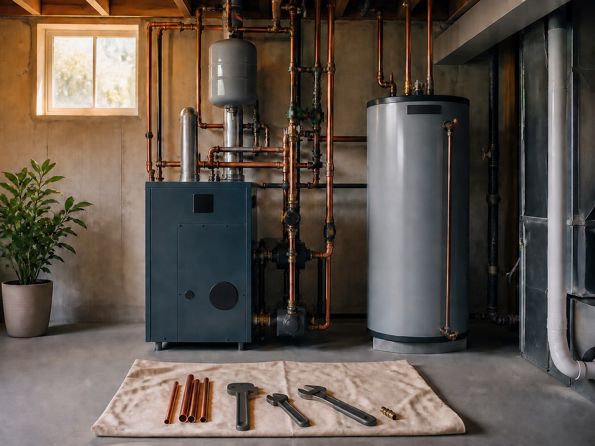 Licensed plumber at work in a North Jersey home